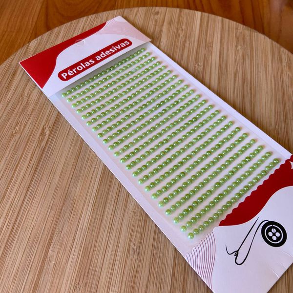 Cartela Adesiva Meia Pérola 4mm Verde BB 442UN 