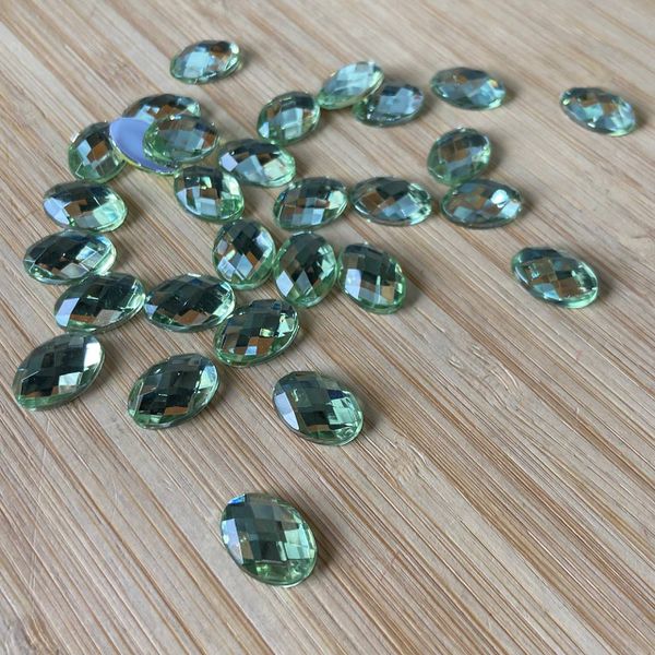 Chaton Oval 10x14 Verde Claro 10 unidades