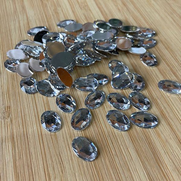 Chaton Oval 10x14 Prata 10 unidades