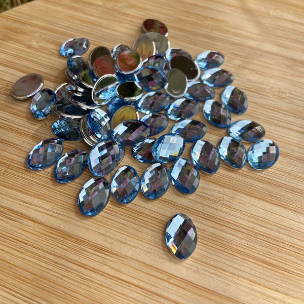 Chaton Oval 10x14 Azul BB 10 unidades