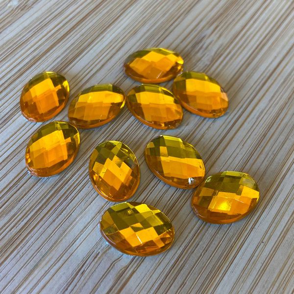 Chaton Oval 13x18 Amarelo 10 unidades