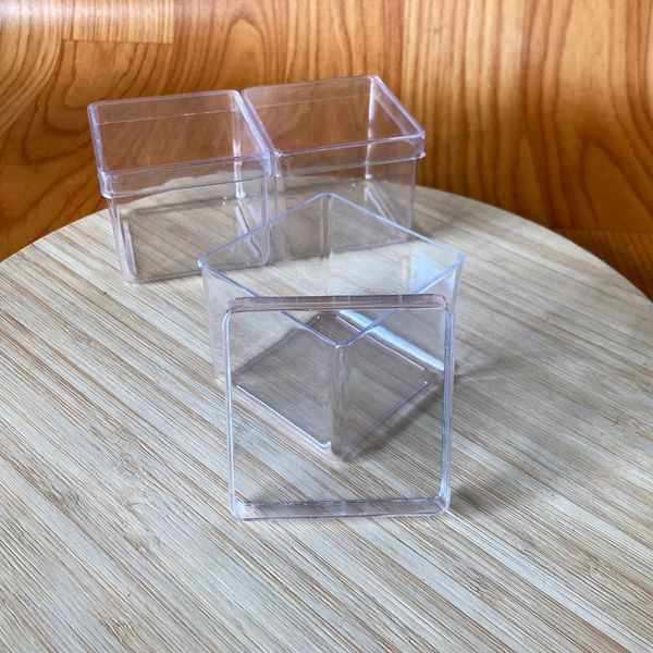 Caixa Acrílica 4x4cm Transparente - 10un