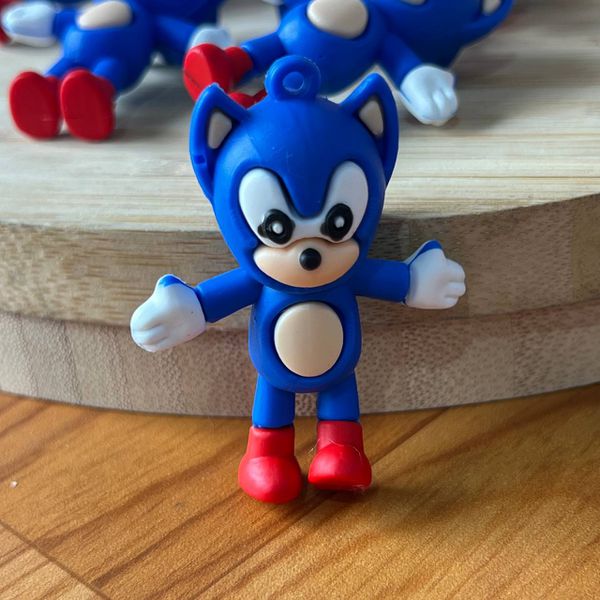 Pingente Emborrachado Sonic 3d 7 cm