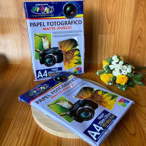 Papel Foto A4 108g Matte Off paper - 100 folhas