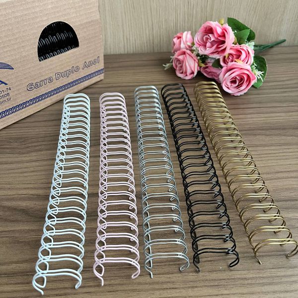 Wire-o Duplo Anel 2x1 A4 – 23 Anéis 7/8" (22,2mm) – Capacidade até 180 Folhas 75g