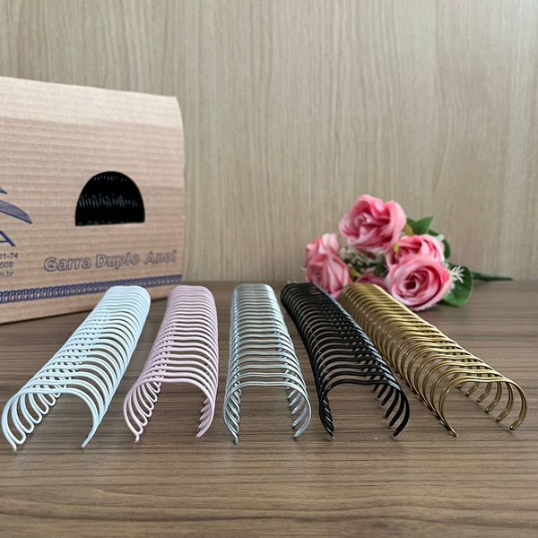 Wire-o Duplo Anel 2x1 A4 – 23 Anéis 5/8" (15,9mm) – Capacidade até 120 Folhas 75g