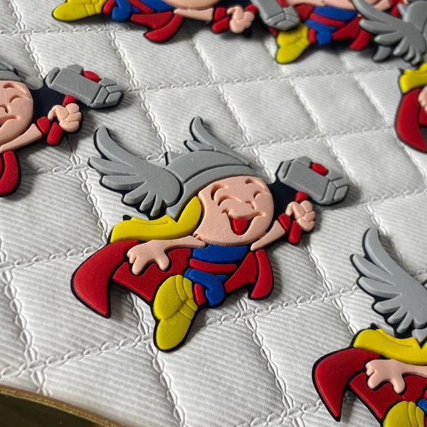 Aplique Emborrachado Hérois Thor Baby 4cm -10 Unidades 
