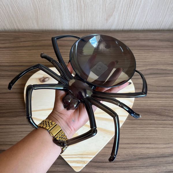 Bandeja Aranha Decorativa 23x24cm – Preta Fumê
