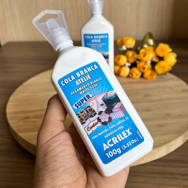 Cola Branca Ateliê 100g Acrilex – Adesivo PVA para Artesanato