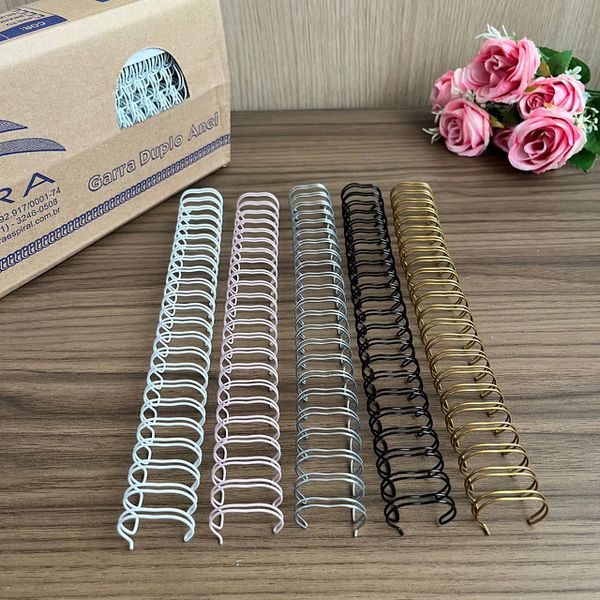 Wire-o Duplo Anel 2x1 A4 – 23 Anéis 3/4" (19mm) – Capacidade até 140 Folhas 75g