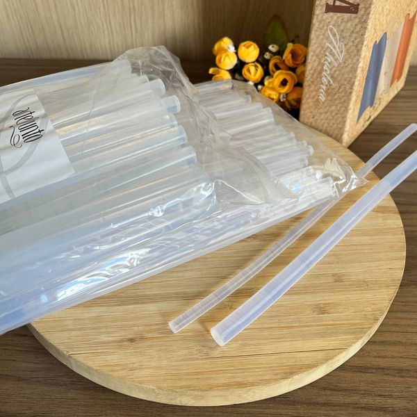 Refil Cola Quente Transparente – 7mm e 11mm (30cm) - 5 unidades