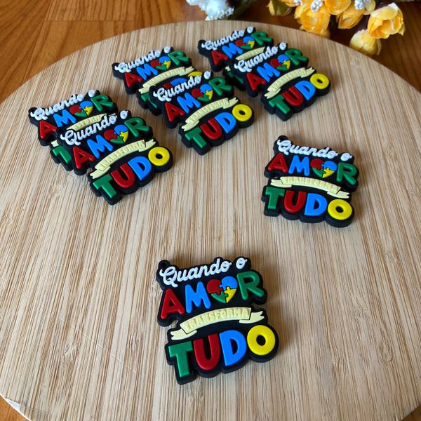 Emborrachado frase autismo 5 cm 10 unidades