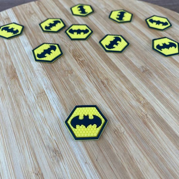 Aplique Emborrachado Símbolo Batman 2cm - 10 Unidades