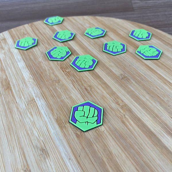 Aplique Emborrachado Símbolo Hulk 2cm - 10 Unidades