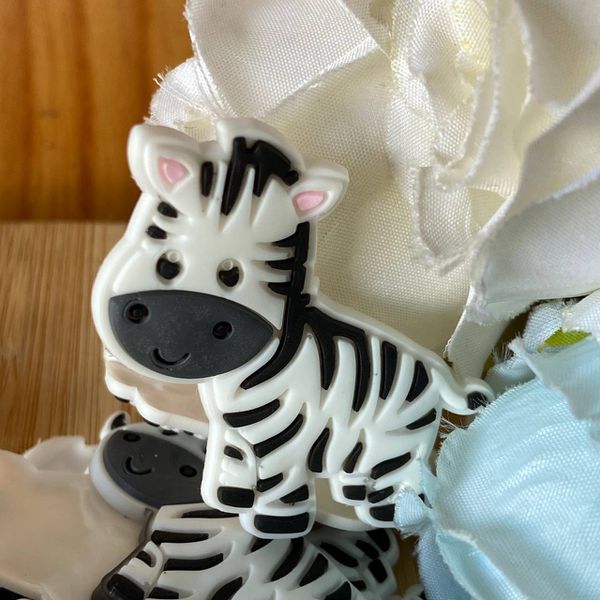 Aplique Emborrachado Zebra Inteira Safari 3,5cm - 10 unidades