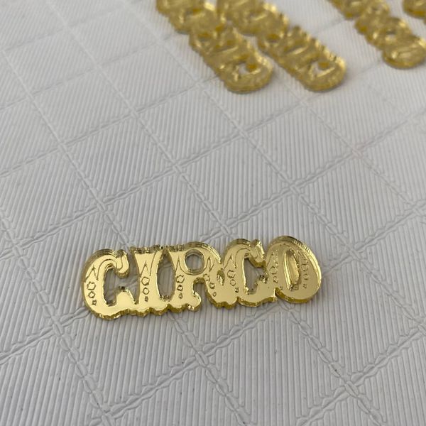 simbolo circo espelhado dourado 10 unidades 4cm