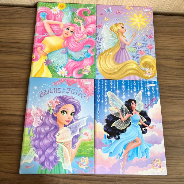 Caderno Brochura Grande Fadas - 80 Folhas