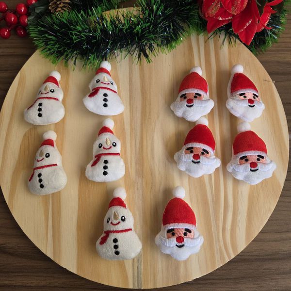 Enfeite de Pelúcia Natalino 5x7CM – Pacote com 5 Unidades