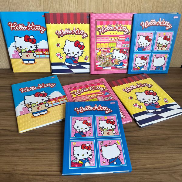 Caderno Brochura Hello Kitty Grande - 80 Folhas