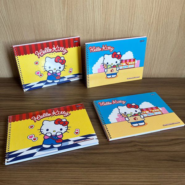 Caderno de Cartografia e Desenho Hello Kitty - 80 Folhas