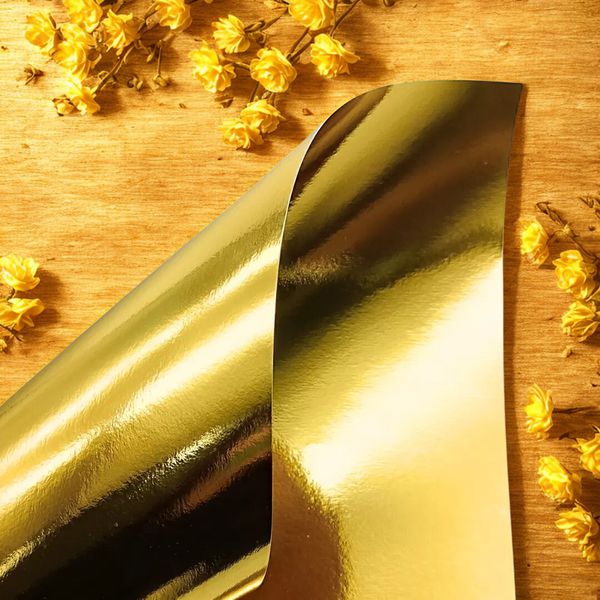 Papel Lamicote Dupla Face A4 Dourado 180g
