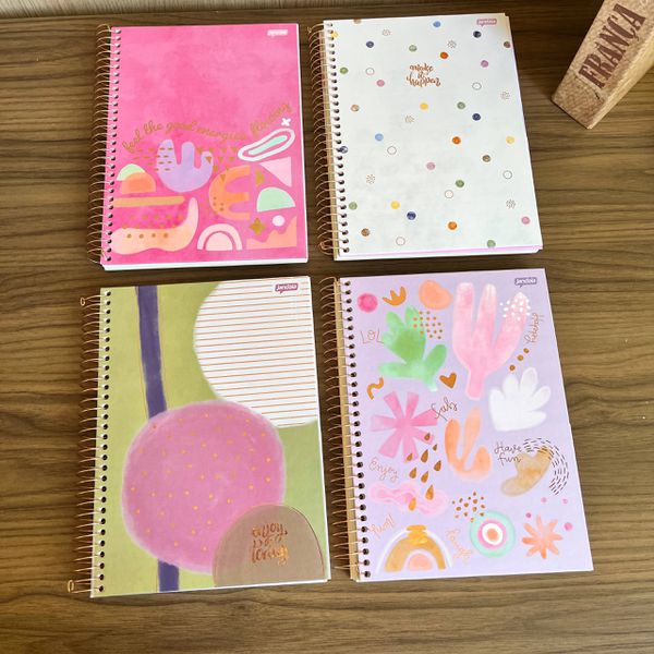 Caderno Espiral La Crème 17x24cm - 80 Folhas