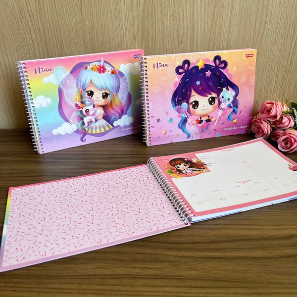 Caderno Cartografia e Desenho Nina 80 Folhas – 275mm x 200mm