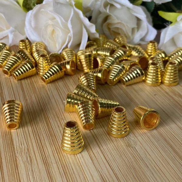 Pé de Caixa Listrado Dourado