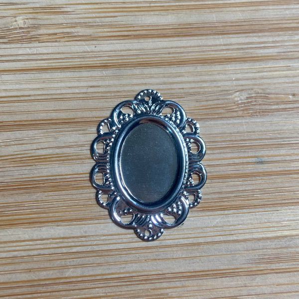 Tag 13x18mm Prata - 10 Unidades