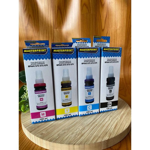 Tinta Refil Bulk Ink Corante Masterprint P/ Epson (MP673 / MP664 / MP672) - 100ML