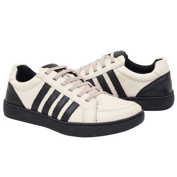 Sapatenis SL casual masculino Off-White/Preto