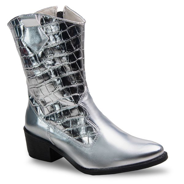 Bota Feminina Texana - Estilo e Conforto - Zarato Prata