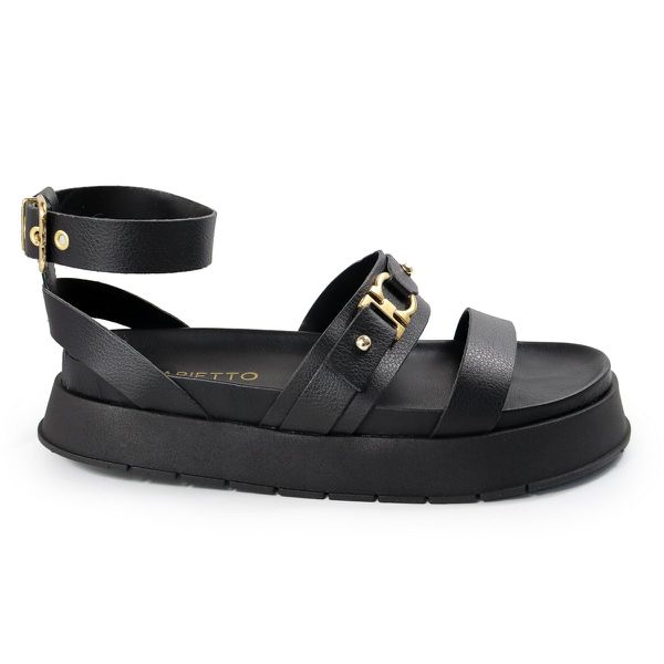 Sandália Papete Feminina Sofia Sola Alta Preto