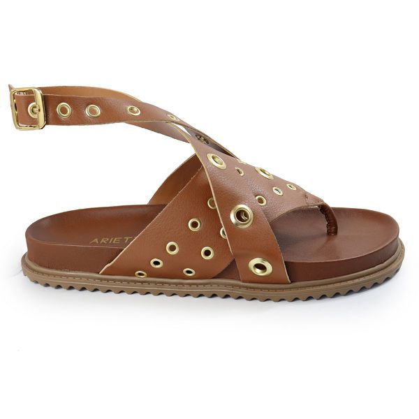 Papete Feminina Alessandra Sola Baixa Caramelo