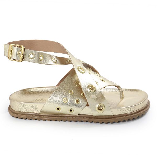 Papete Feminina Alessandra Sola Baixa Dourado