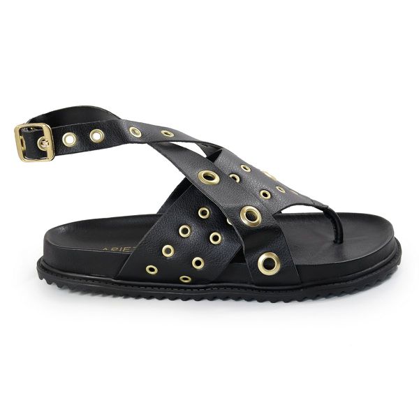 Papete Feminina Alessandra Sola Baixa Preto