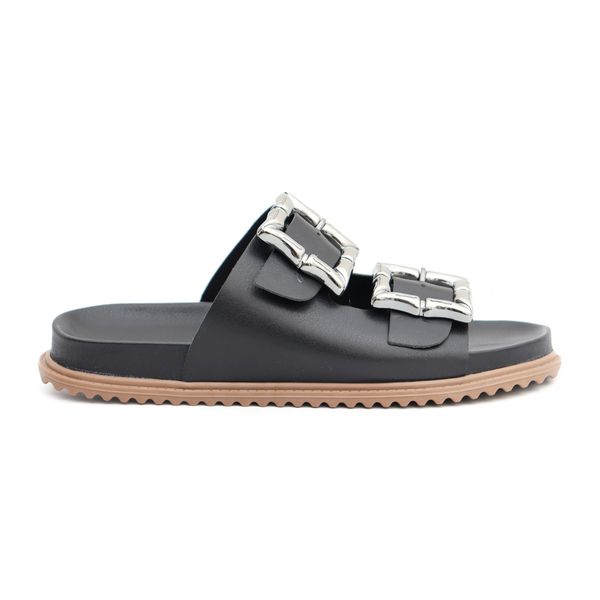 Sandália Papete Bianca com Fivela Preto