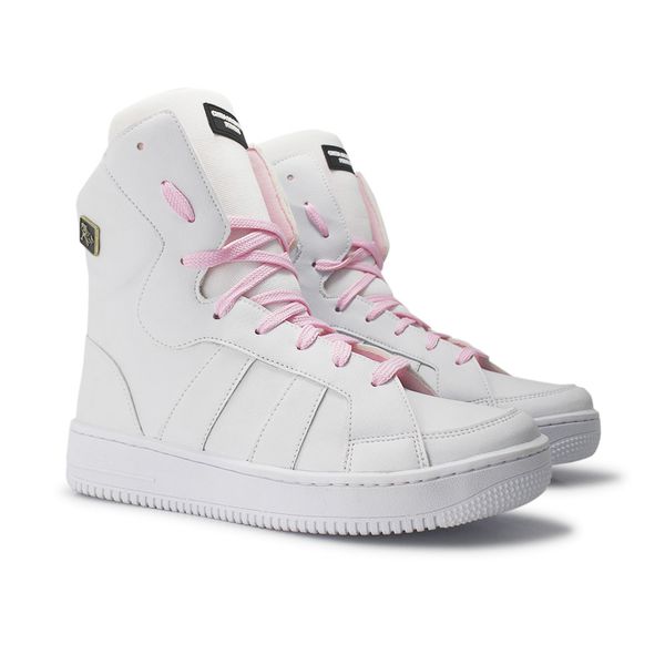 Bota de Treino Cheia de Marra Force Branco e Rosa - CHEIA DE MARRA 
