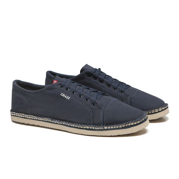 linha sapatênis sapatilha sneaker chazz - lona premium - marinho unissex 