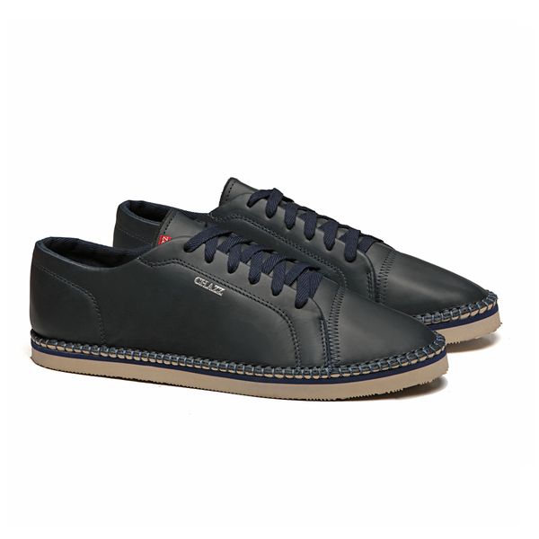 linha sapatênis sapatilha sneaker chazz couro napa marinho
