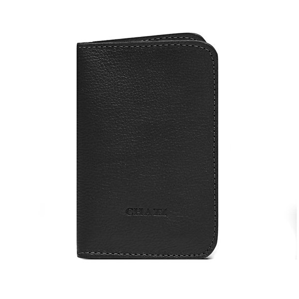 Porta Cartão Em Couro Legítimo Preto Chazz 