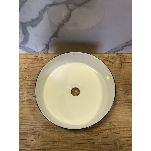 Cuba Resiart de apoio rosegold com textura 36cm diametro x13cm