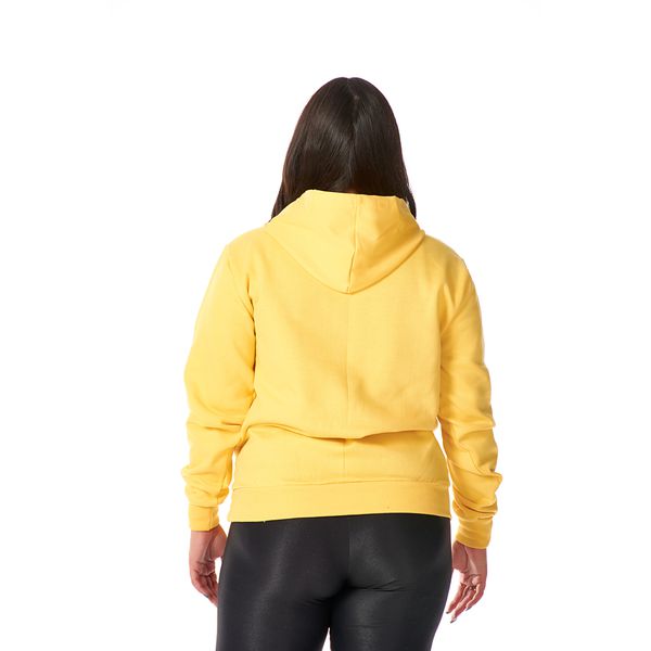 Moletom Feminino Canguru Amarelo Blusa De Frio