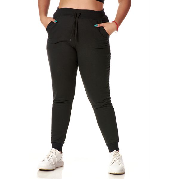 Calça Moletom Feminina Preta 