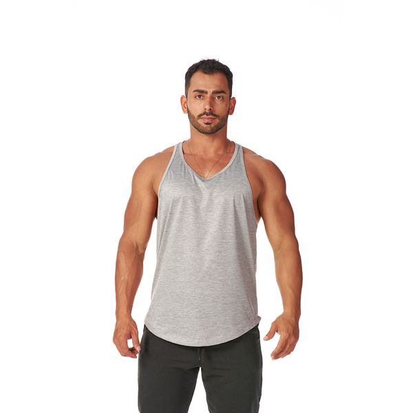 Regata Masculina Esportiva Tradicional Cinza