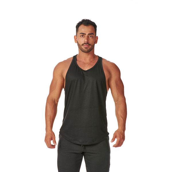 Regata Masculina Esportiva Tradicional Preta