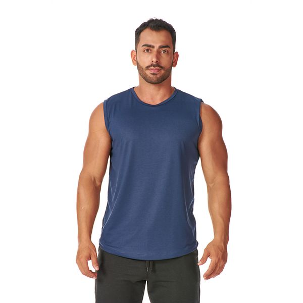 Regata Masculina Machão Tradicional Azul Marinho
