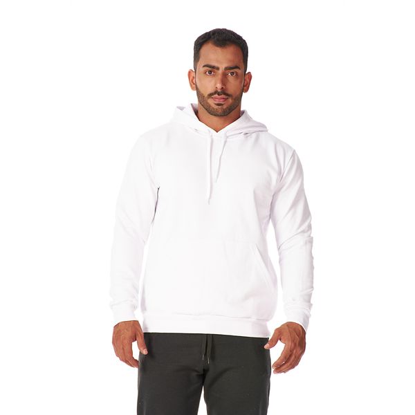 Moletom Canguru Masculino Com Capuz Branco 