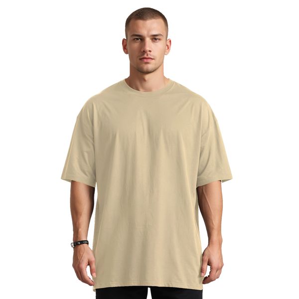 Camiseta Oversized Comum Lisa Elegante Nude