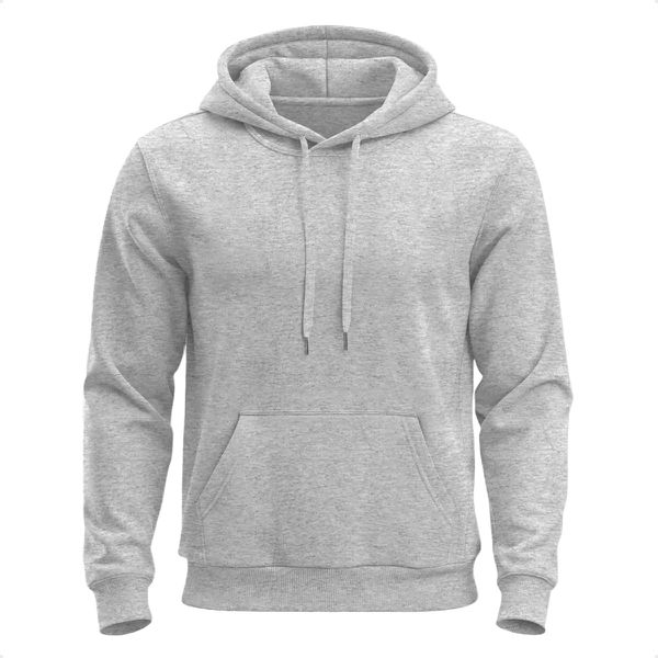 Moletom Masculino Canguru Blusa De Frio Com Capuz Flanelado Cinza